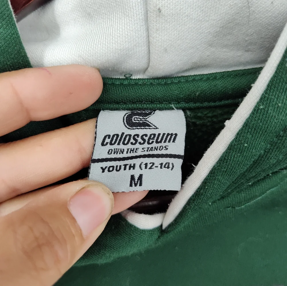 Colosseum Green And White Michigan State Spartans Hoodie Youth Medium 12/14